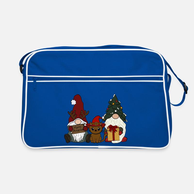 Wichtel mit Katze Retro Tasche