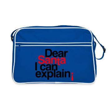 Dear Santa I can explain! - Retro Bag - blue/white - Front