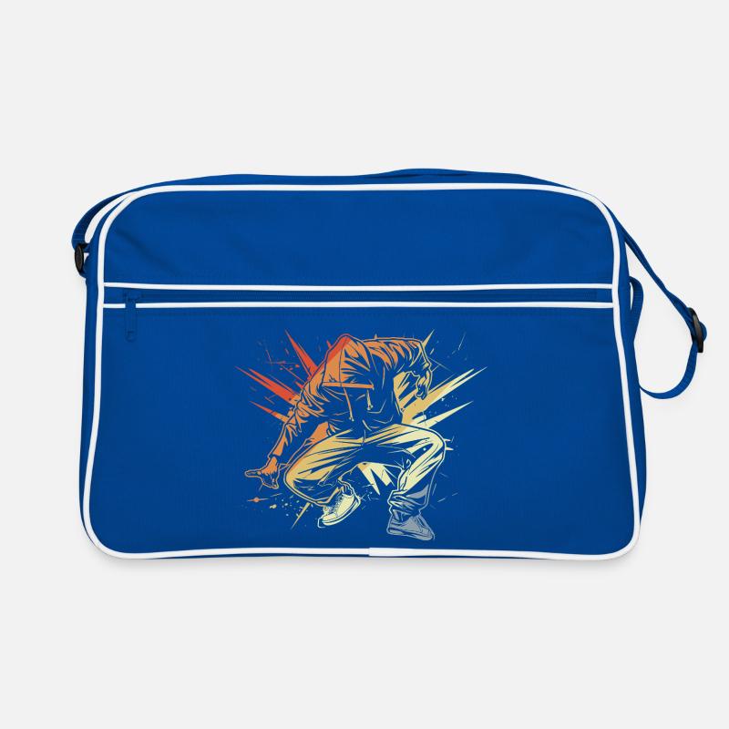Breakdancer dessinant vintage Sac Retro