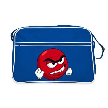 [Your text] Personalize It - Angry Meme Motif - Retro Bag - blue/white - Front