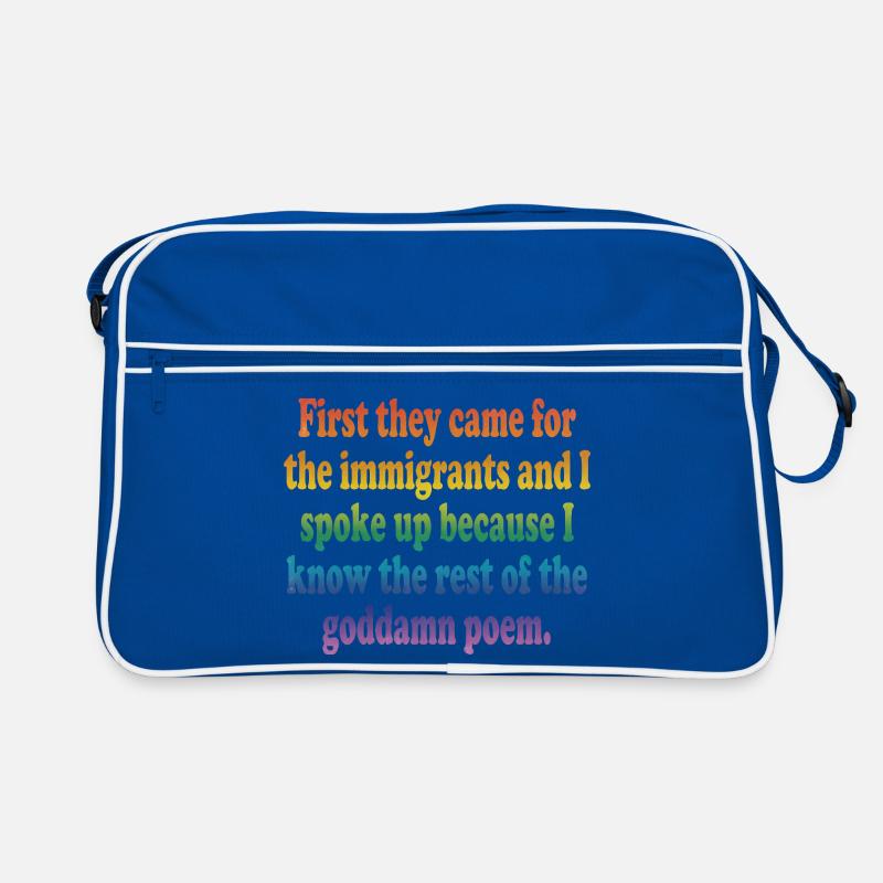 Rainbow Courage Quote Tee Retro Bag