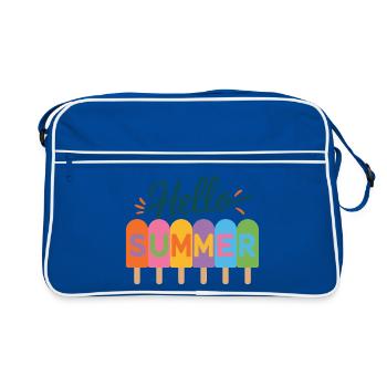 Hello Summer - Retro Bag - blue/white - Front