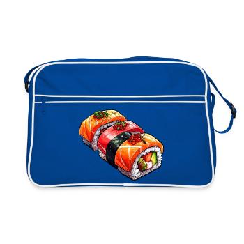 Sushi - Retro Tasche - Blau/Weiß - Vorne