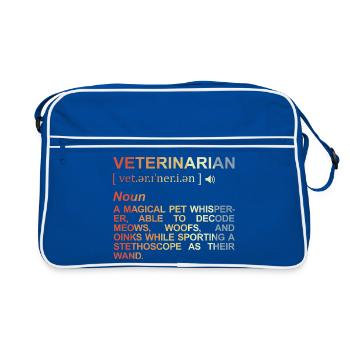 Veterinarian Meaning - Retro Bag - blue/white - Front