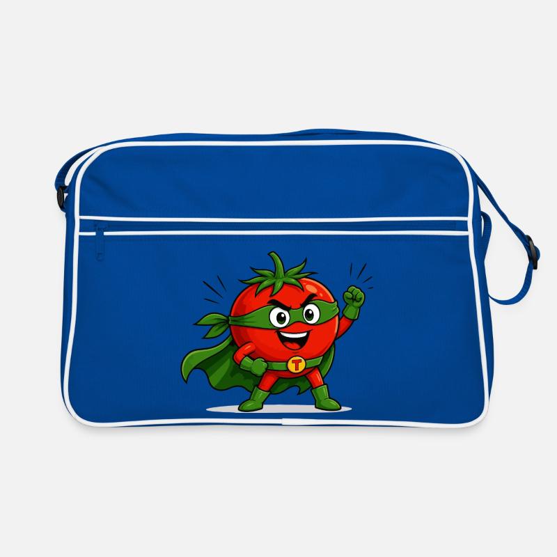 Tomato Superhero Comic Motif Retro Bag