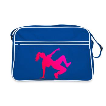 Idée cadeau de danse hip-hop pour danseur hip-hop - Sac Retro - bleu/blanc - Devant