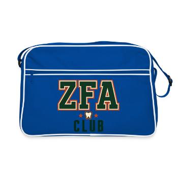 ZFA Club – Zahnmedizinisches Praxisteam - Retro Tasche - Blau/Weiß - Vorne