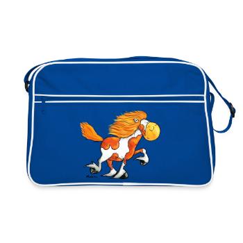 Cheval Islandais – Chevaux Islandais - Sac Retro - bleu/blanc - Devant