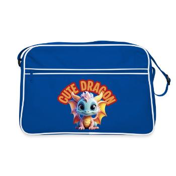 Dragon mignon - Sac Retro - bleu/blanc - Devant