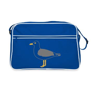 goéland argenté - Sac Retro - bleu/blanc - Devant