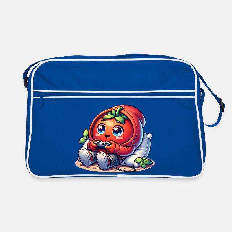 Kawaii Tomate Gamer Mit Controller Chibi Gaming Retro Tasche