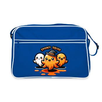 Spooky Squad Trio de calmars d’Halloween - Sac Retro - bleu/blanc - Devant