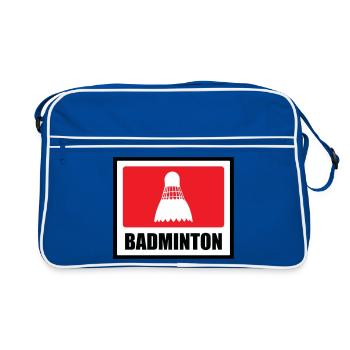 Badminton - Sport - Raquette - Sac Retro - bleu/blanc - Devant