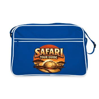 Guide touristique drôle de costume de safari - Sac Retro - bleu/blanc - Devant