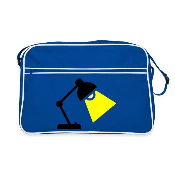 Schreibtischlampe Licht Idee - Retro Tasche - Blau/Weiß - Vorne