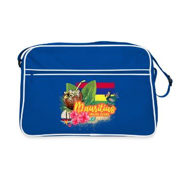 Mauritius Retro Indian Ocean Dodo Souvenir - Retro Bag - blue/white - Front