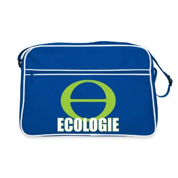 Sigle Ecologie Minimaliste Vert - Sac Retro - bleu/blanc - Devant