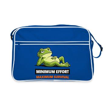 Frog Chill: Minimum Effort - Retro Bag - blue/white - Front