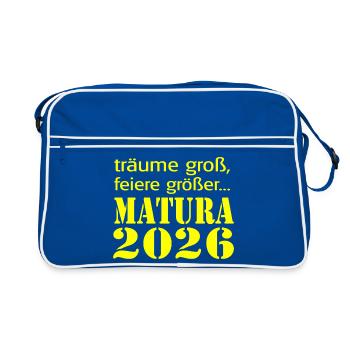  Matura 2026 - Retro Tasche - Blau/Weiß - Vorne