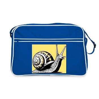 Escargot - Sac Retro - bleu/blanc - Devant