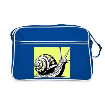 Escargot - Sac Retro - bleu/blanc - Devant