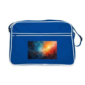 Aube Cosmic Abstract Splash - Sac Retro - bleu/blanc - Devant