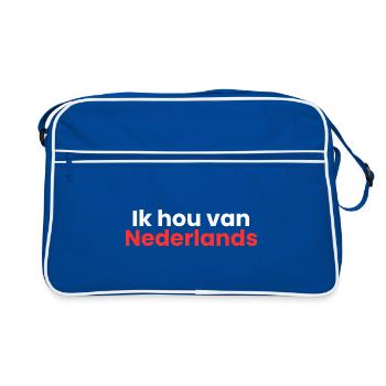 J’adore le néerlandais - Sac Retro - bleu/blanc - Devant