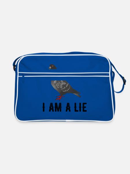 Chemise Cadeaux I Am A Lie Bird Arn't Real Spies - Sac Retro - bleu/blanc - Devant