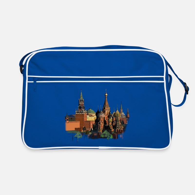 Moskau - Retro Tasche - Blau/Weiß
