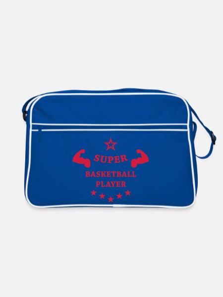 Basketball - Basket Ball - Game - Sport - Player - Retro Bag - blue/white - Front