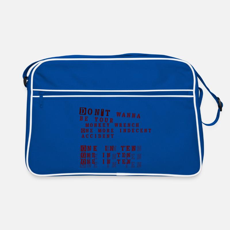 Monkey Wrench - Foo Fighters - Retro Tasche - Blau/Weiß