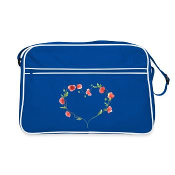 Coeur de coquelicot - Sac Retro - bleu/blanc - Devant