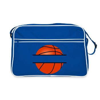 Basketball nameplate or banner - Retro Bag - blue/white - Front