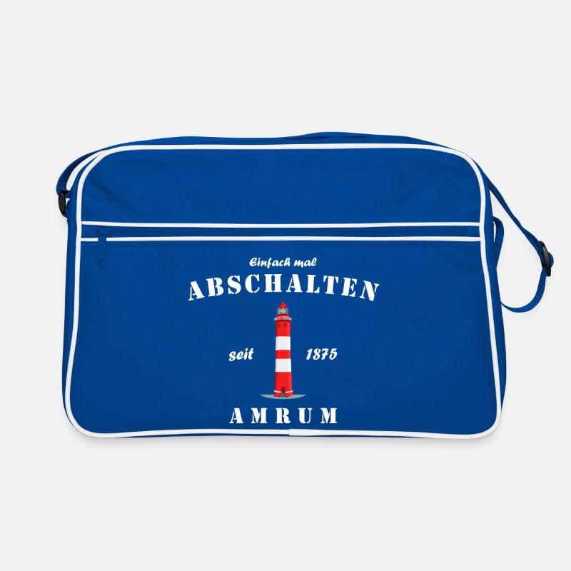 Lighthouse on Amrum, Just take a deep breath Retro Bag