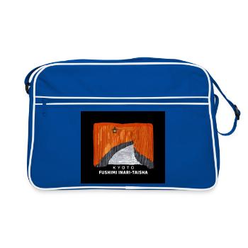Kyoto, Red Torii, Fushimi Inari Taisha, Japan - Retro Bag - blue/white - Front