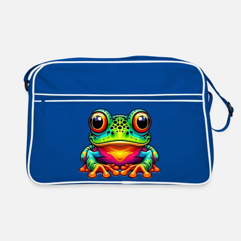 Grenouille - Sac Retro - bleu/blanc