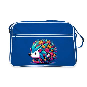 Hedgehog - Retro Bag - blue/white - Front