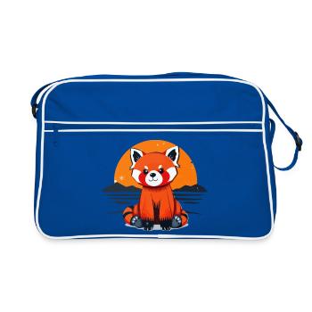 Charming Red Panda - Retro Bag - blue/white - Front