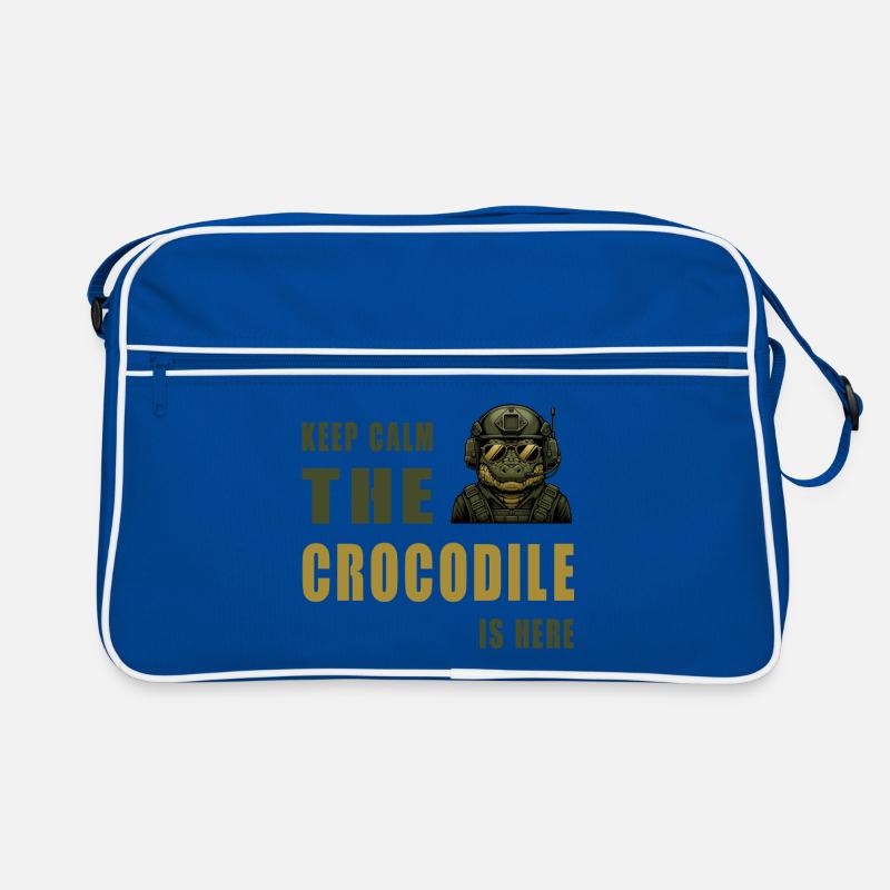 Krokodil im Einsatz – Keep Calm Retro Tasche