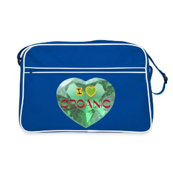 Diamond Heart I Love Bio - Sac Retro - bleu/blanc - Devant