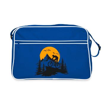 Mountainbike - Retro Tasche - Blau/Weiß - Vorne