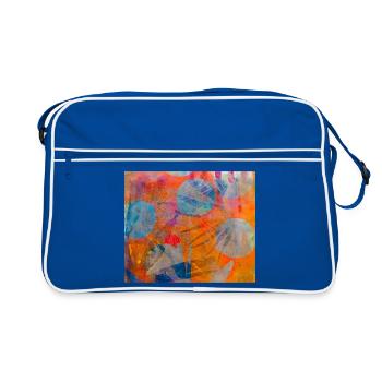 Abstract colorful circles on vivid background - Retro Bag - blue/white - Front