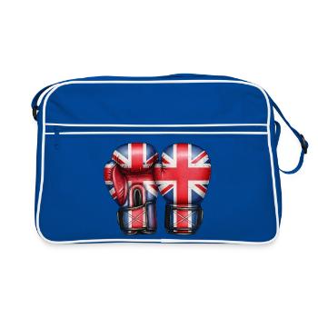 England Englische Boxhandschuhe Britische Flagge - Retro Tasche - Blau/Weiß - Vorne