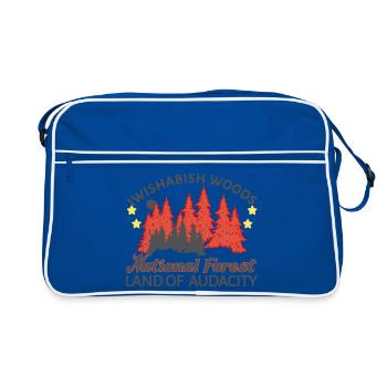 Iwishabish Woods Vintage Look - Sac Retro - bleu/blanc - Devant