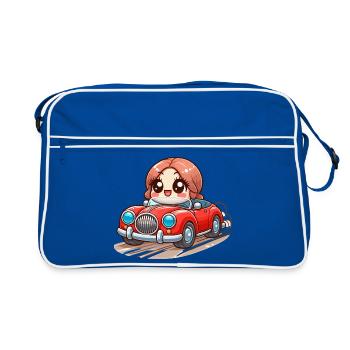 Cartoon toy car - Retro Bag - blue/white - Front
