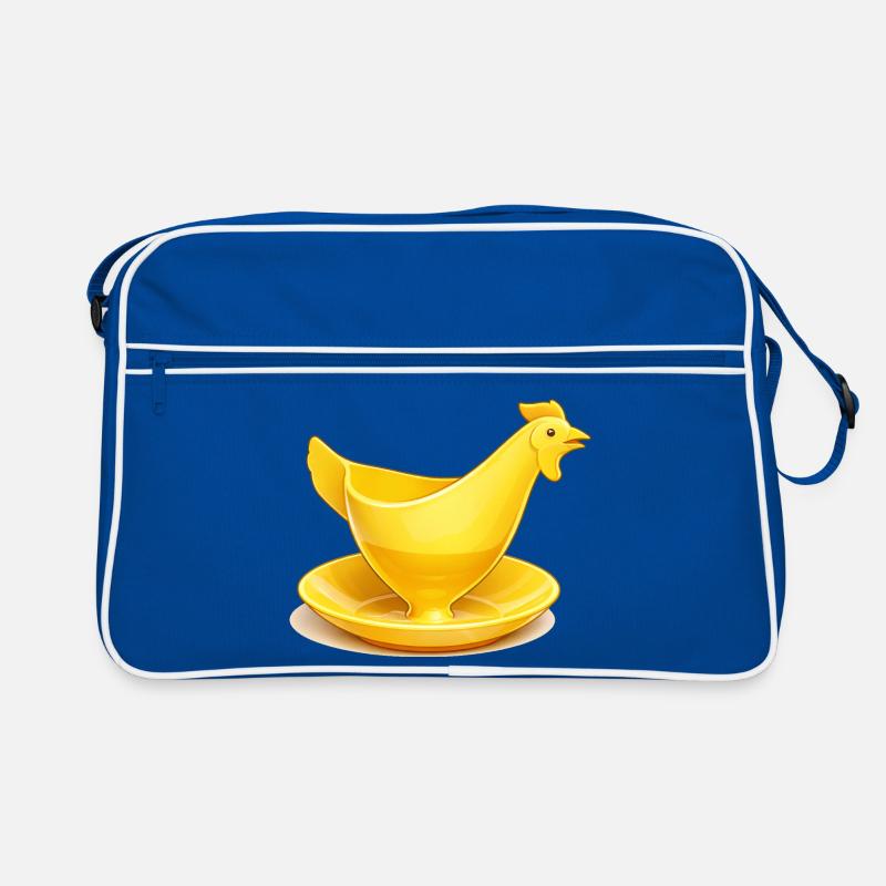 Gelber DDR Eierbecher, Ostalgie Retro Tasche