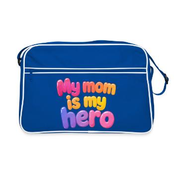 Ma mère est mon héroïne - Sac Retro - bleu/blanc - Devant