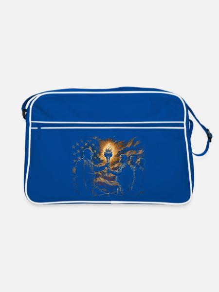 Jour des anciens combattants pour les démocrates - Sac Retro - bleu/blanc - Devant