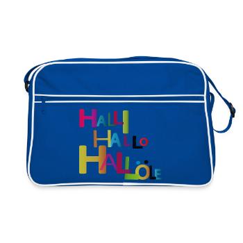 Hello Hello Hello - Retro Bag - blue/white - Front