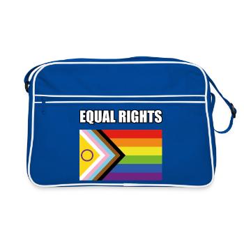 Drapeau de la Fierté Inclusive pour l’Égalité des Droits - Sac Retro - bleu/blanc - Devant